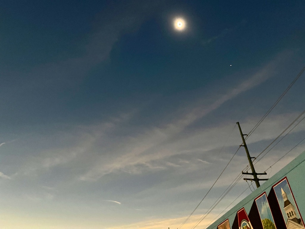 Photo of eclipse in sky